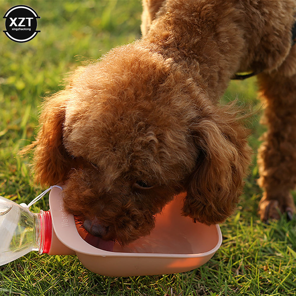 Outdoor Pet Water Bowl - Connects right to your water bottle!!